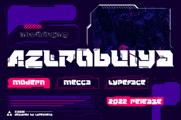 Aztrobuiya: A Futuristic Display Font for Digital Branding