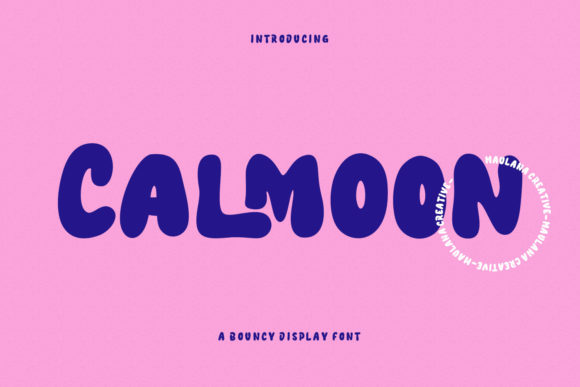 Calmoon: A Bouncy Handwritten Display Font for Designers