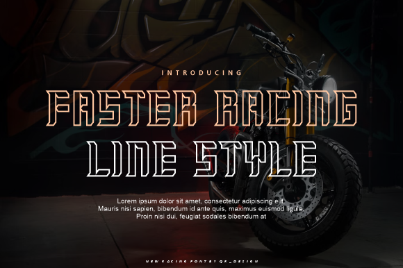 Faster Racing Line: The Bold Display Font for Digital Creators