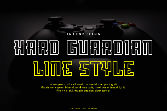 Hard Guardian Line: A Bold Display Font for Web and Brand Design