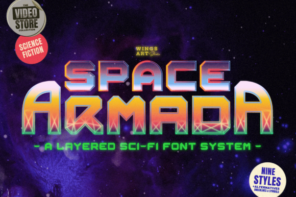 Space Armada: The 80s Sci-Fi Typeface for Bold Headlines