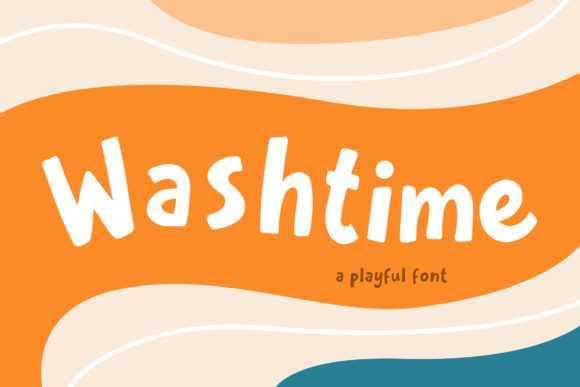 Washtime: A Cool and Fun Display Font for Branding
