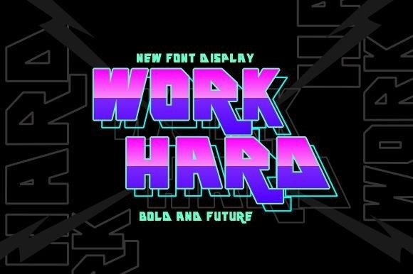 Work Hard: A Bold Futuristic Display Font for Modern Brands
